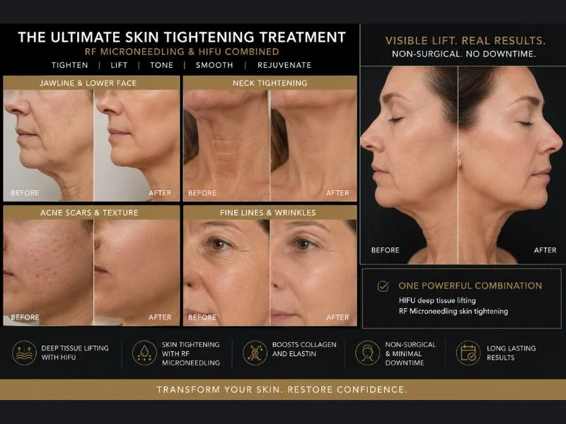 Results of combined treatment for the ultimate skin tightening treatment Benson