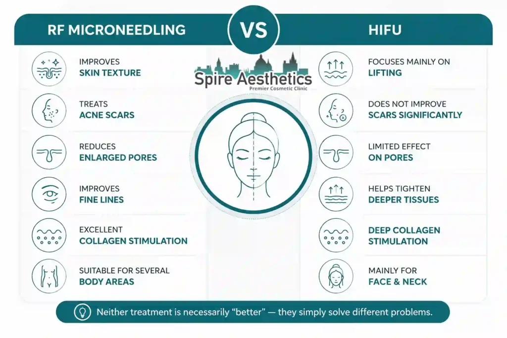 RF Microneedling vs HIFU: Which Treatment Gives Better Results Benson?
